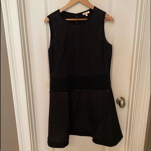 Shoshanna Rio Laser Cut Scuba Fit and Flare Dress